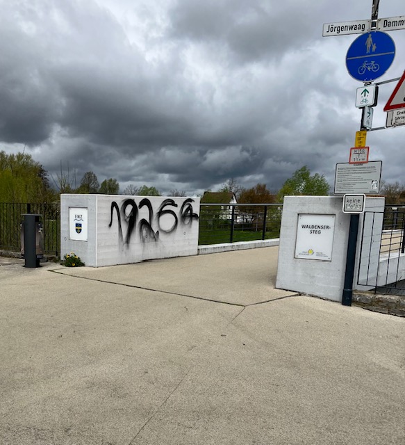Schmierereien und Vandalismus in den Enzgärten